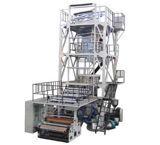 3 Layer Co-extrusion IBC Haul Off Blown Film Machine